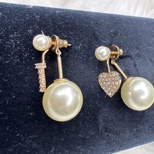My ABCDior Tribales earrings. Gold-finish, white pearls and white crystals.